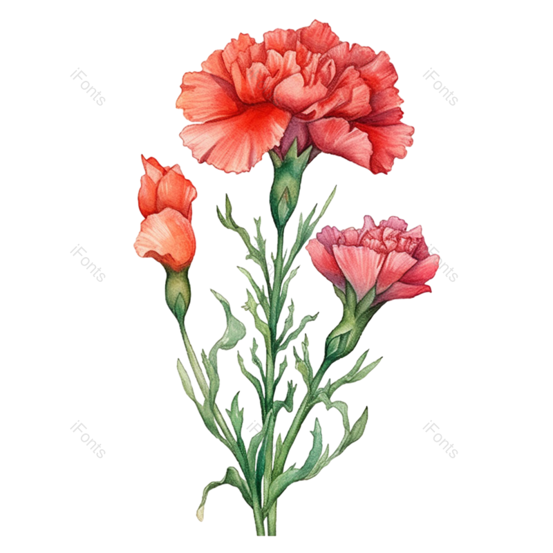 花卉插画图片,元素,PNG,免抠素材